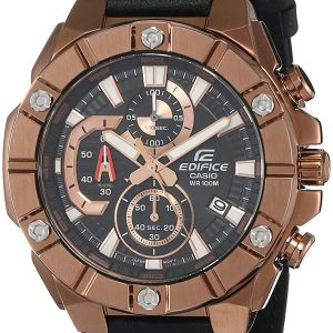 Casio Herrklocka EFR-569BL-1AVUEF Edifice Svart/Läder ⌀48.4 mm