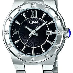 Casio Sheen Damklocka SHE-4500D-1AEF Svart/Stål ⌀29 mm