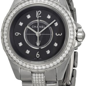 Chanel Damklocka H3105 J12 Svart/Keramik ⌀33 mm