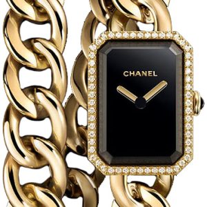 Chanel Damklocka H3750 Premiere Svart/18 karat gult guld