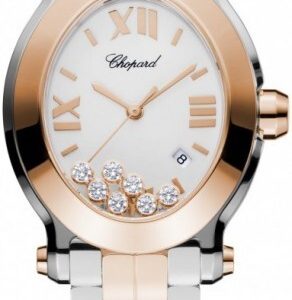 Chopard Damklocka 278546-6003 Happy Sport Vit/Stål 34x31 mm