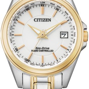 Citizen Damklocka EC1186-85A Radio Controlled Vit/Roséguldstonat