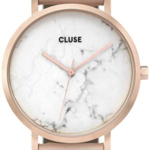 Cluse Damklocka CL40009 Vit/Läder ⌀38 mm