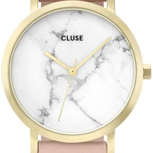 Cluse Damklocka CL40101 Vit/Läder ⌀33 mm