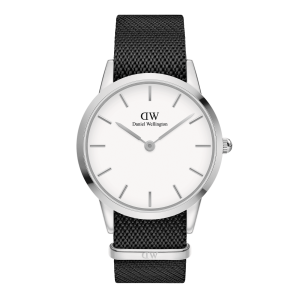 Daniel Wellington DW Klocka 40mm Iconic Black NATO White Dial Silver