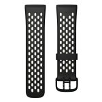 fitbit sense, sense 2, versa 3 & versa 4 sportarmband svart l