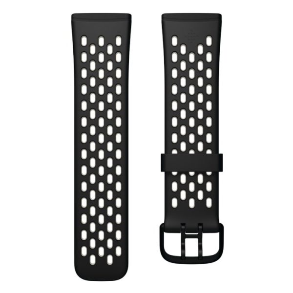 fitbit sense, sense 2, versa 3 & versa 4 sportarmband svart s