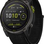 garmin enduro 3 carbon grey dlc titanium/black ultrafit nylon strap