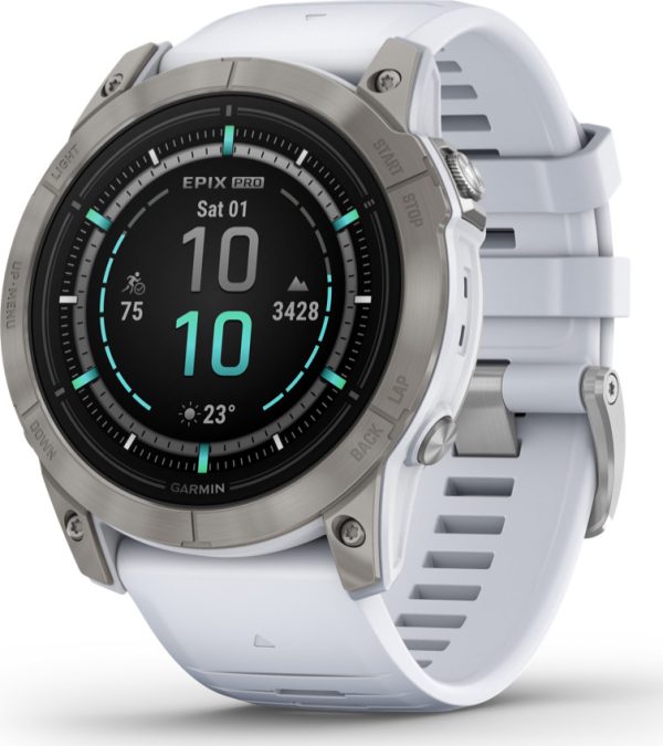 garmin epix pro sapphire generation 2, 51 mm whitestone