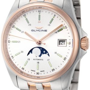 Glycine Combat Herrklocka GL0194 Silverfärgad/Roséguldstonat stål