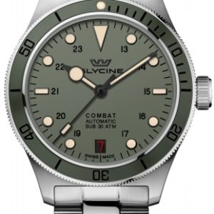 Glycine GL0394 Combat Sub Grön/Stål ⌀36 mm