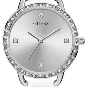 Guess Damklocka GW0099L1 Silverfärgad/Läder ⌀30 mm