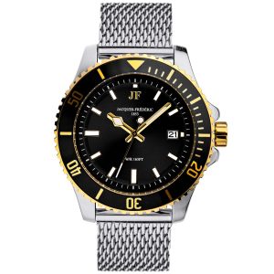 jacques-frédéric nautique mesh 18k gold / steel / black