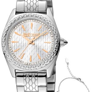 Just Cavalli Damklocka JC1L239M0045 Glam Silverfärgad/Stål ⌀30 mm