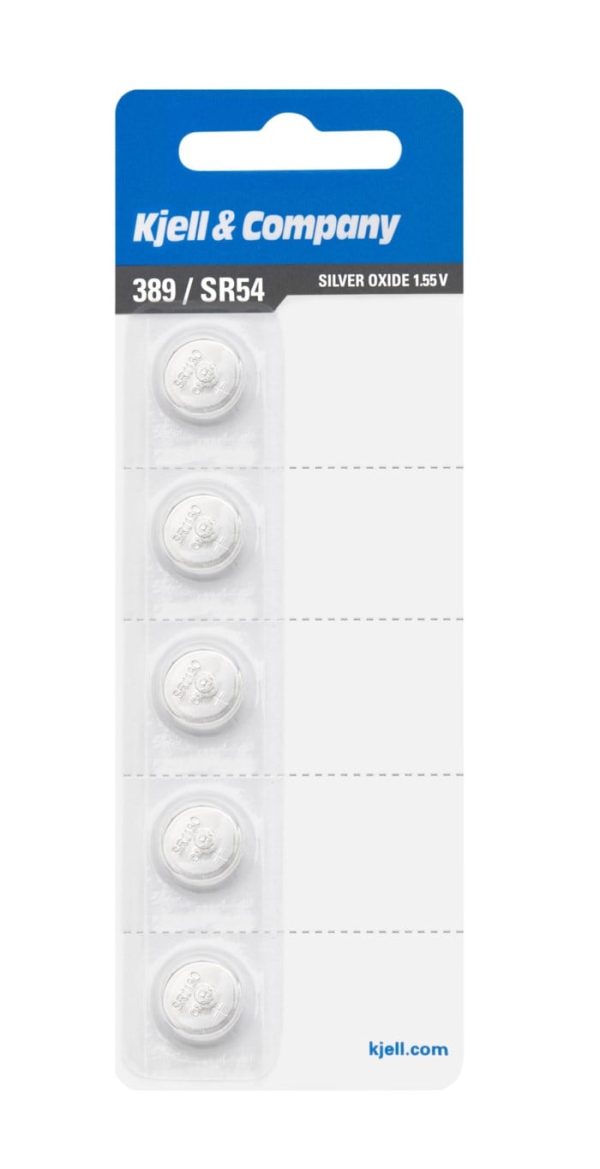 kjell & company knappcellsbatteri sr54 (389) 5-pack