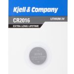 kjell & company litiumbatteri cr2016 1-pack