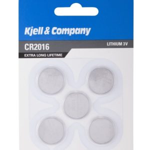 Kjell & Company Litiumbatteri CR2016 5-pack