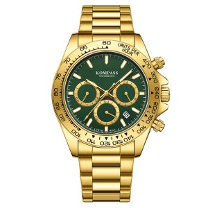 kompass chronorace gold green