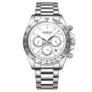 kompass chronorace silver white