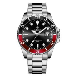 kompass oceanxplorer silver black/red