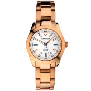 kompass triton ladies rose gold white