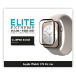 linocell elite extreme curved skärmskydd för apple watch series 7, 8 och 9 45 mm