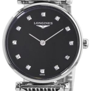 Longines Damklocka L4.209.4.58.6 Grande Classique Svart/Stål ⌀24 mm