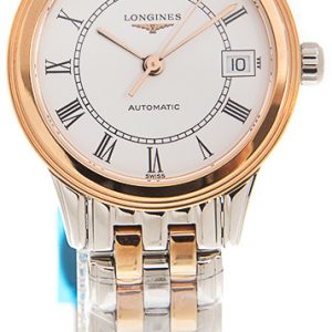 Longines Damklocka L4.274.3.91.7 Flagship Vit/Roséguldstonat stål