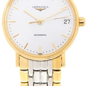 Longines Damklocka L4.322.2.12.7 Grande Classique Vit/Gulguldtonat