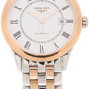 Longines Damklocka L4.374.3.91.7 Flagship Vit/Roséguldstonat stål