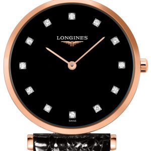 Longines Damklocka L4.512.1.57.2 La Grande Classique De Svart/Läder