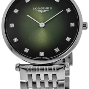 Longines Damklocka L4.512.4.92.6 La Grande Classique De Grön/Stål