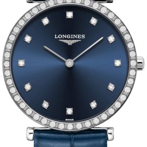 Longines Damklocka L4.523.0.97.2 La Grande Classique De Blå/Läder