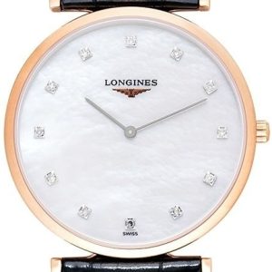 Longines Damklocka L4.709.1.88.2 La Grande Classique De Vit/Läder