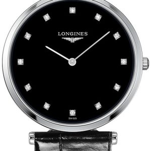 Longines Damklocka L4.709.4.55.2 La Grande Classique De Svart/Läder