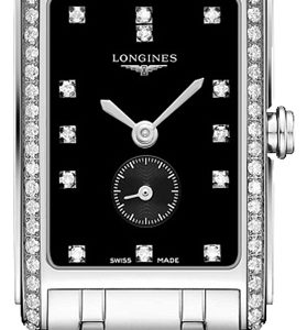 Longines Damklocka L5.255.0.57.6 DolceVita Svart/Stål