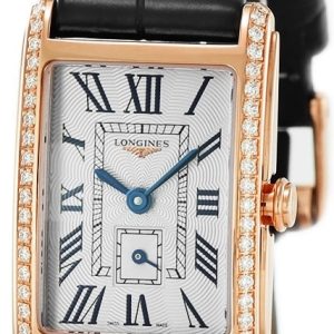 Longines Damklocka L5.255.9.71.0 Dolcevita Silverfärgad/Läder