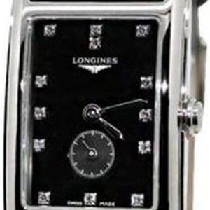 Longines Damklocka L5.512.4.57.0 DolceVita Svart/Läder