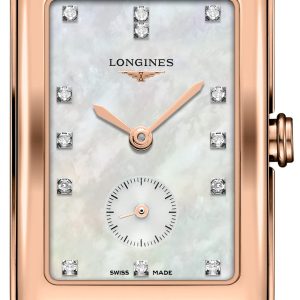 Longines Damklocka L5.512.8.87.0 Dolcevita Vit/Läder