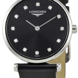 Longines Grande Classique Damklocka L4.209.4.58.2 Svart/Läder ⌀24 mm