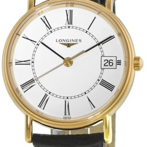 Longines Grande Classique Damklocka L4.320.2.11.2 Vit/Läder ⌀30 mm