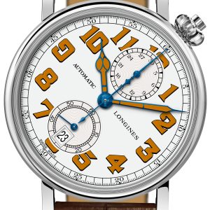 Longines Herrklocka L2.812.4.23.2 Avigation Vit/Läder ⌀41 mm