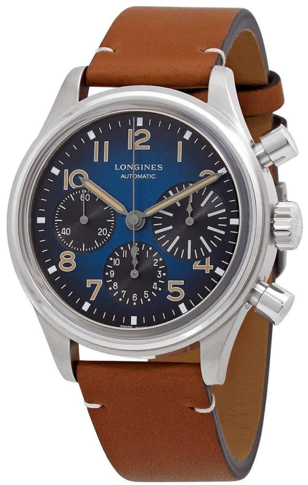 longines herrklocka l2.816.1.93.2 avigation big eye blå/läder ⌀41