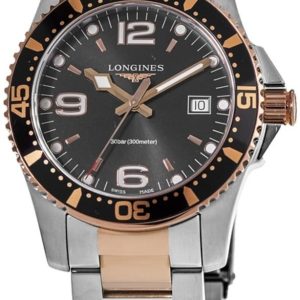 Longines Herrklocka L3.740.3.58.7 Hydroconquest Svart/Roséguldstonat