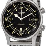 longines herrklocka l3.774.4.50.6 legend diver svart/stål ⌀42 mm