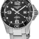 longines herrklocka l3.782.4.56.6 hydroconquest svart/stål ⌀43 mm