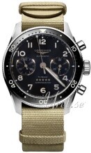 Longines Herrklocka L3.821.4.53.9 Spirit Flyback Svart/Komposit ⌀42