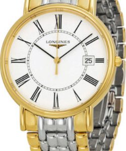 Longines Herrklocka L4.790.2.11.7 Presences Vit/Gulguldtonat stål