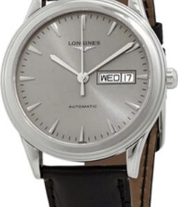 Longines Herrklocka L4.899.4.72.2 Flagship Silverfärgad/Läder