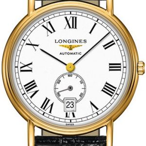 Longines Herrklocka L4.904.2.11.2 Presence Vit/Läder ⌀38.5 mm